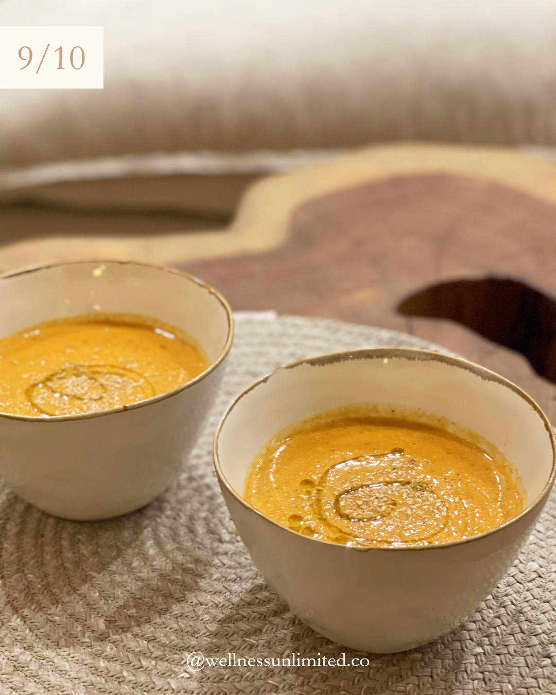 warm winter soup 9: Creamy pepper cashew soup recipe