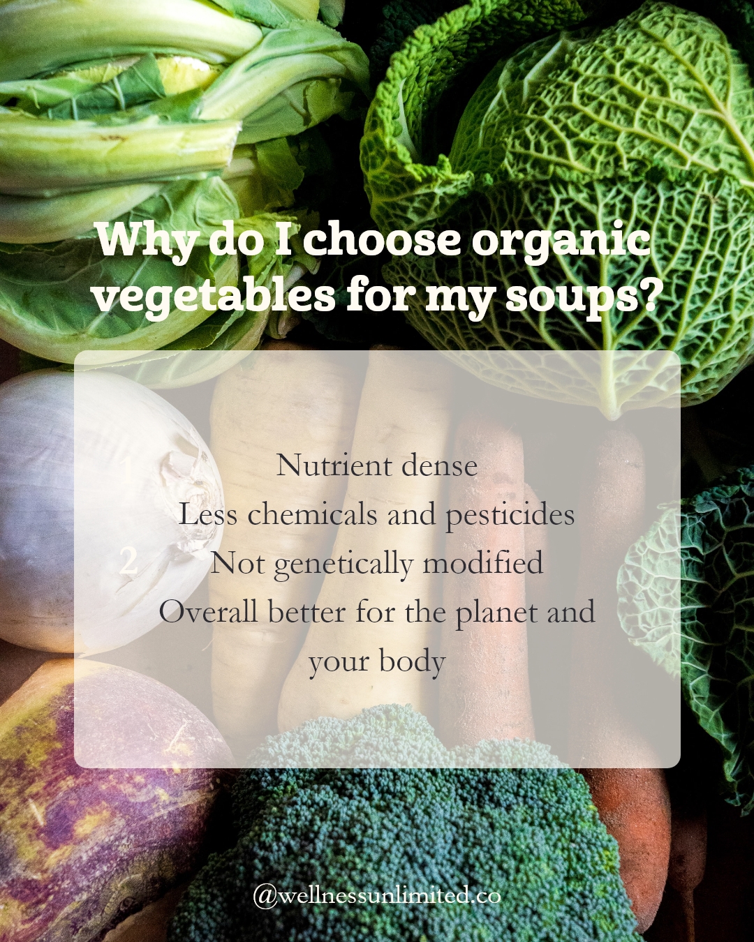 Why choose organic vegetables for soups