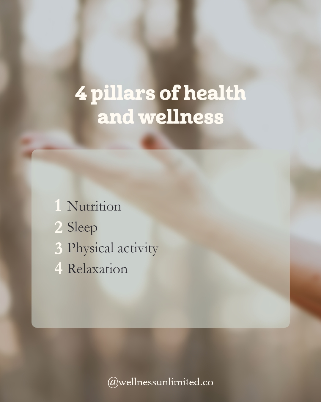 the 4 pillars of health and wellness