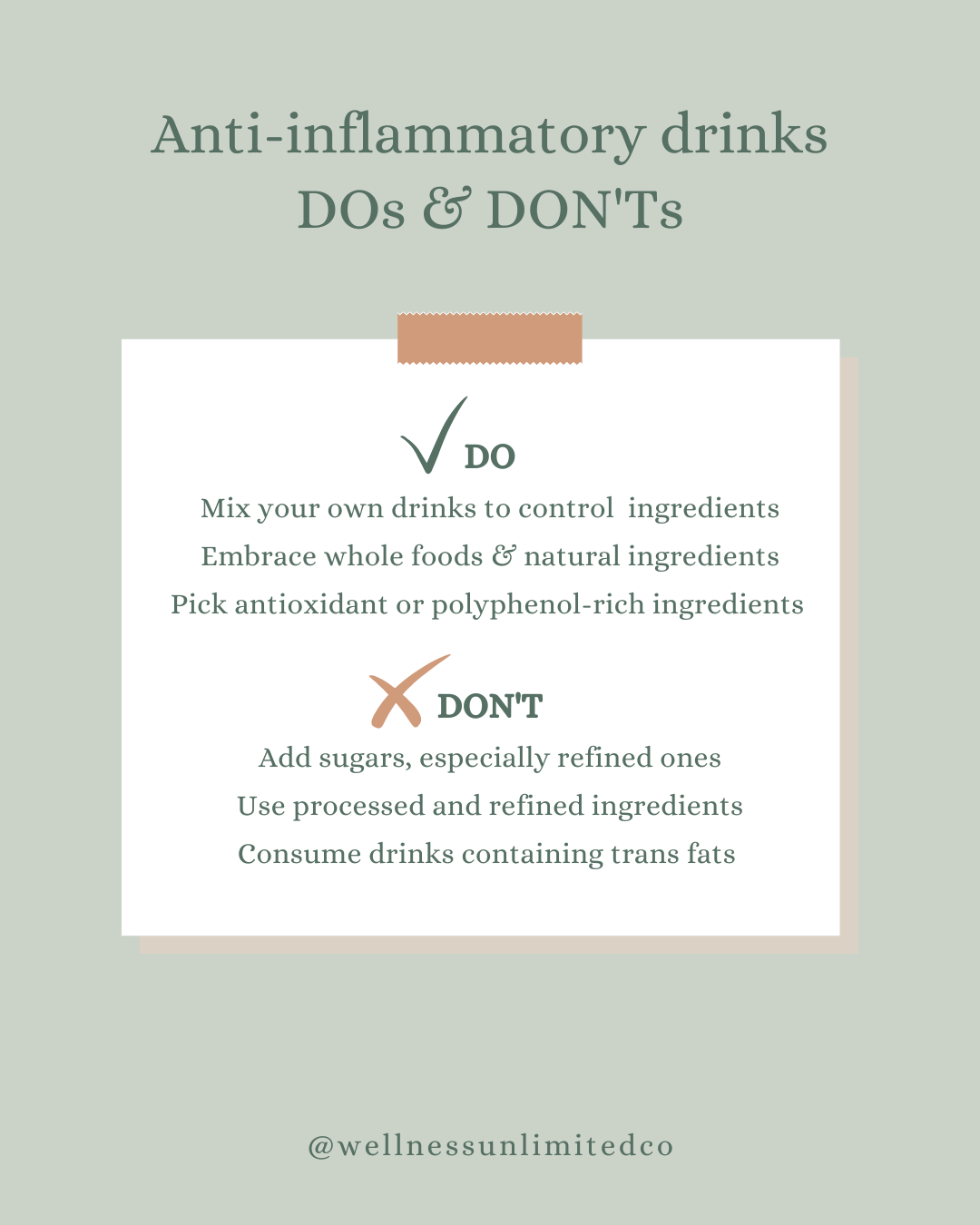 anti inflammatory drink recipe dos and don'ts