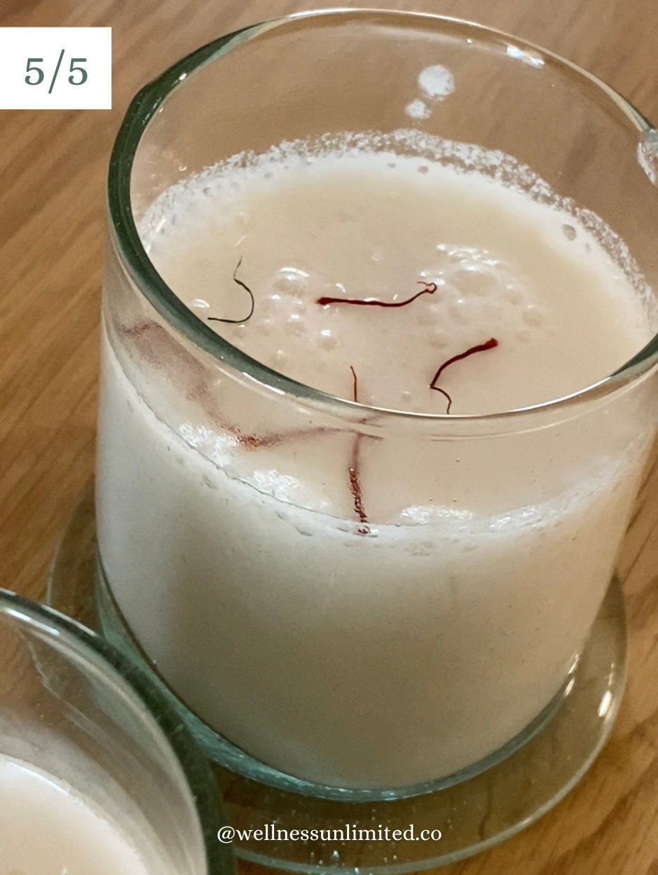 saffron anti-inflammatory latte